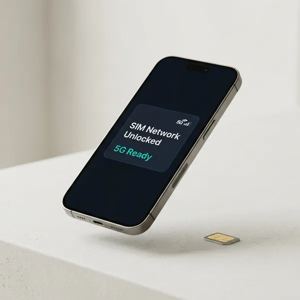 Modern unlocked smartphone ready for any 5G SIM card and carrier network